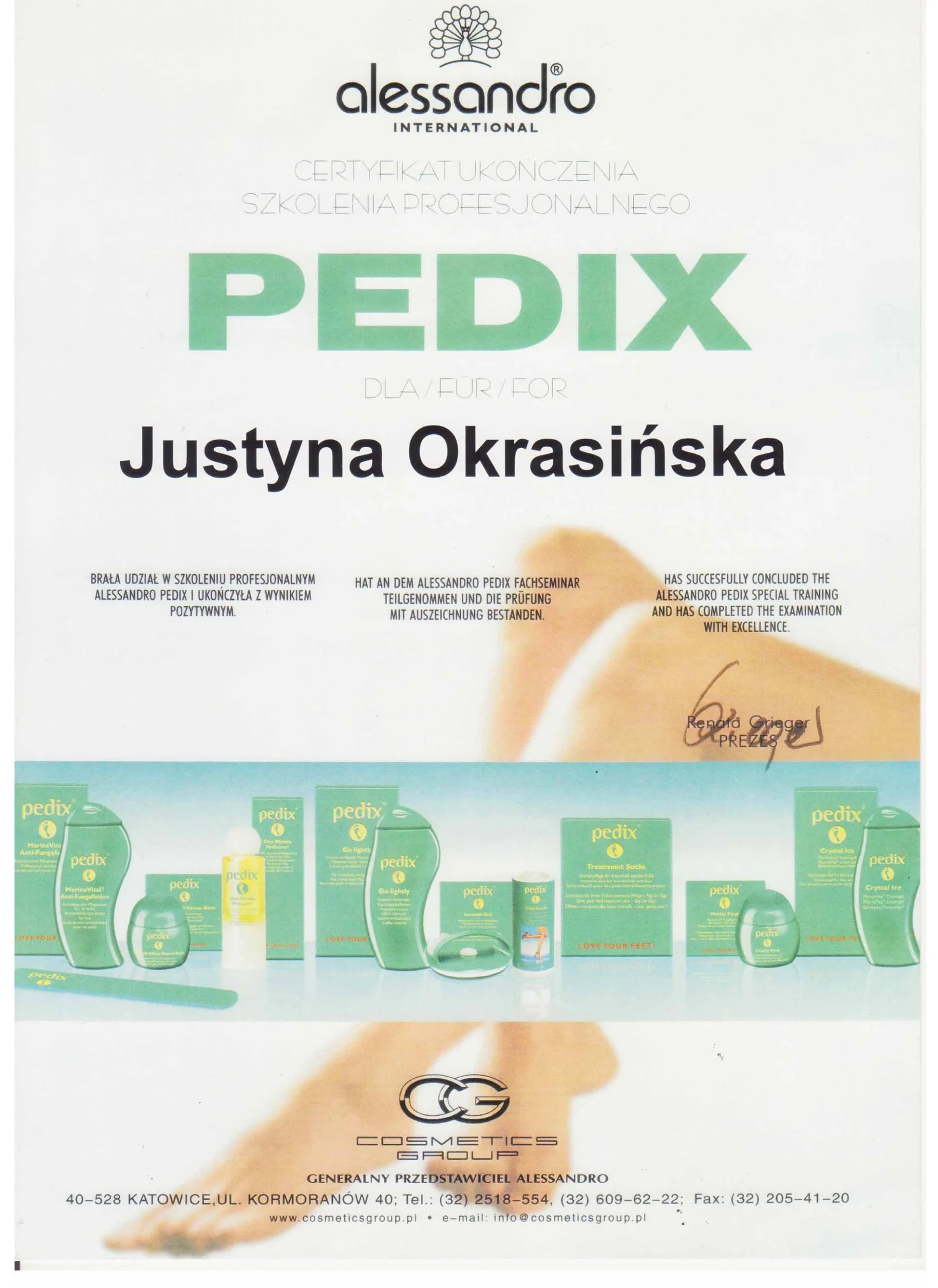 Certyfikat Justyna Okrasińska - 3