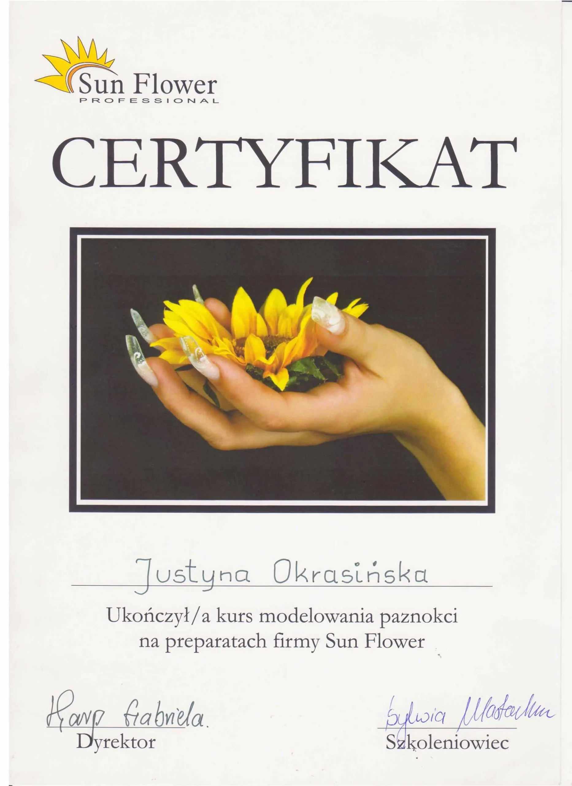 Certyfikat Justyna Okrasińska - 8