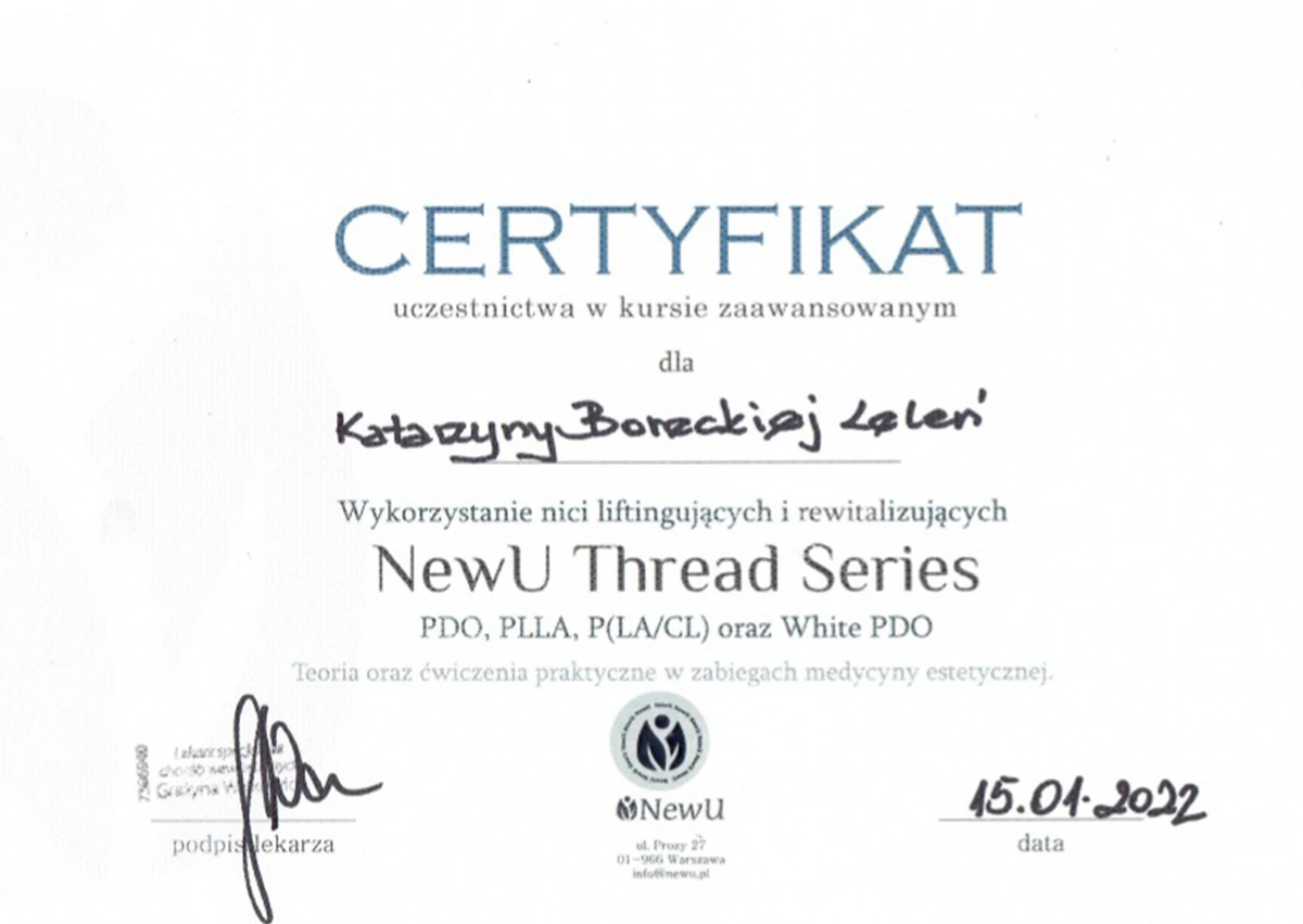Certyfikat Katarzyba Borecka - Leleń - 13