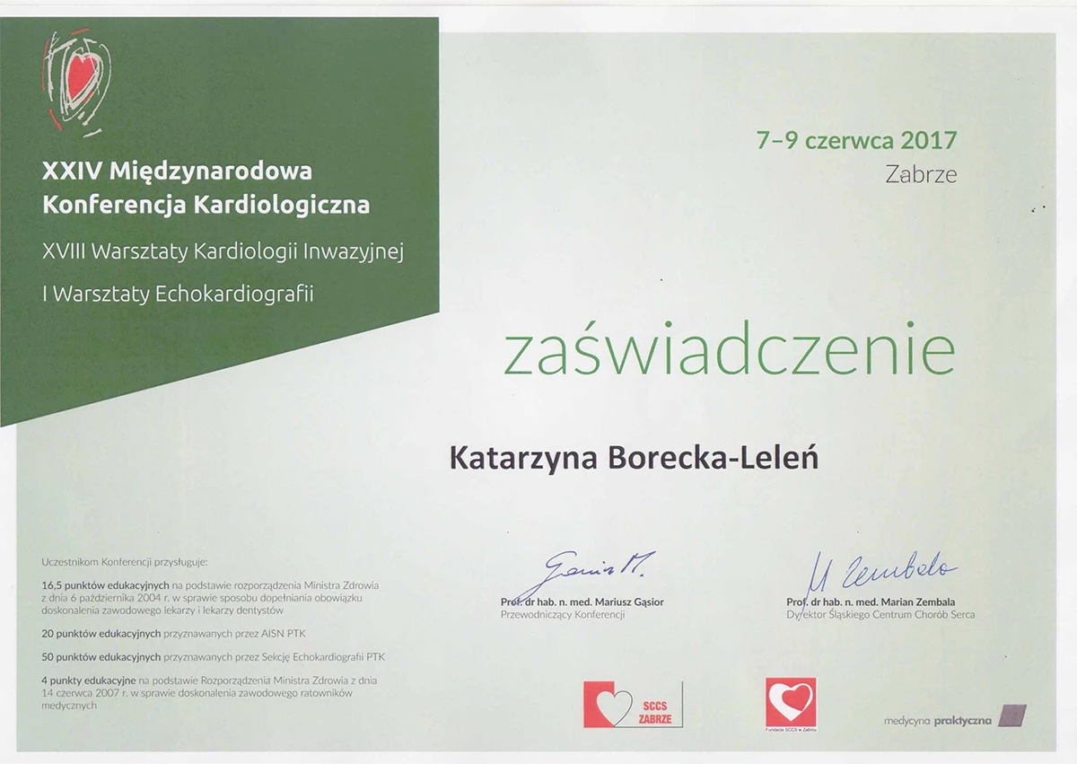 Certyfikat Katarzyba Borecka - Leleń - 18