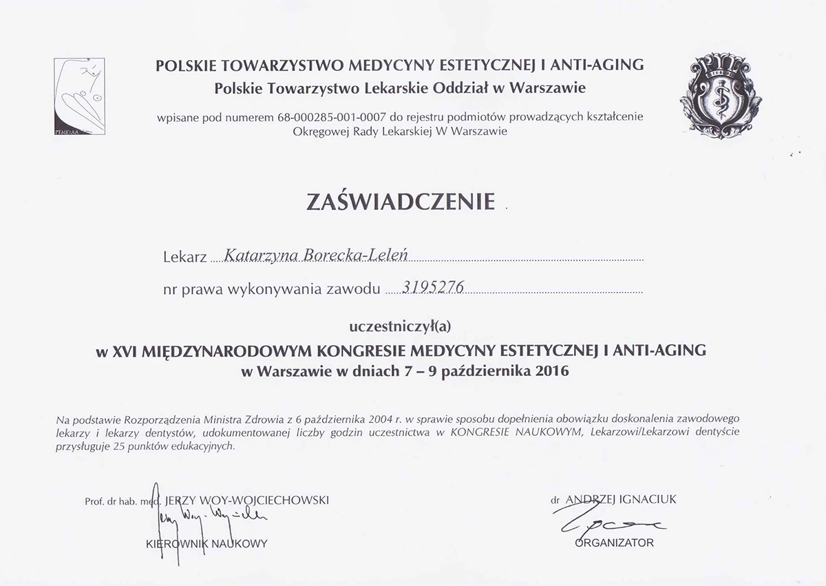 Certyfikat Katarzyba Borecka - Leleń - 20
