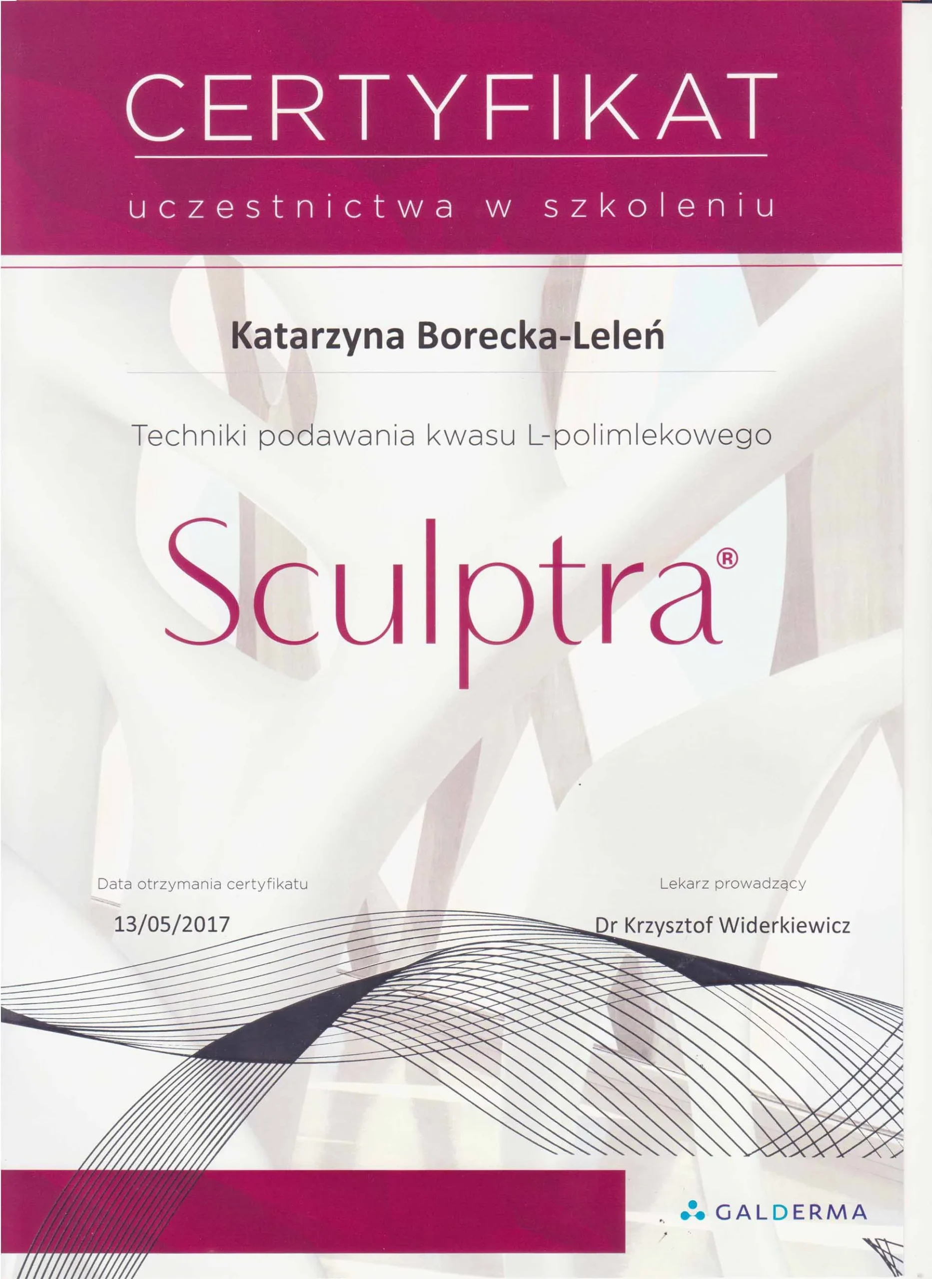 Certyfikat Katarzyba Borecka - Leleń - 4