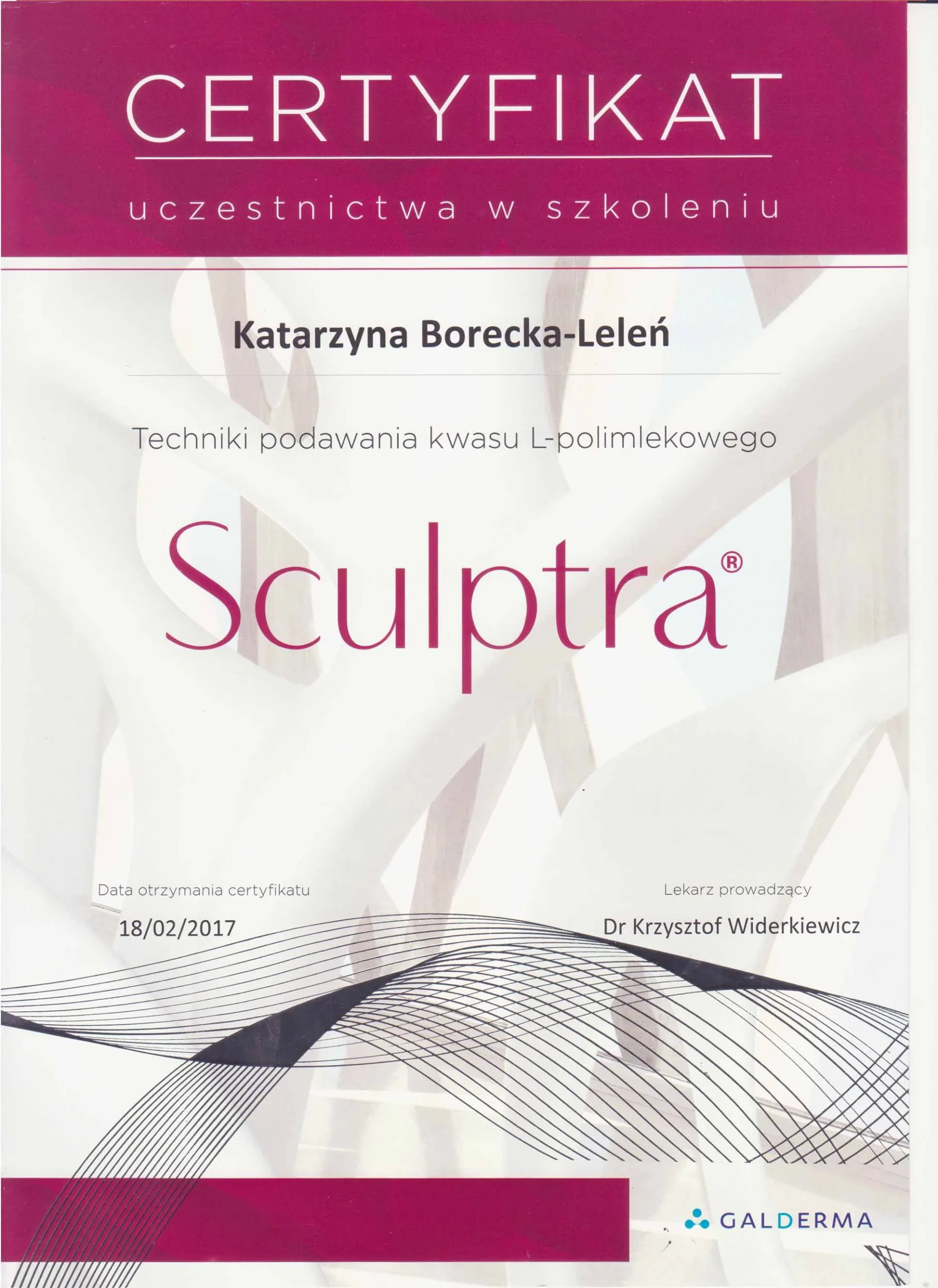Certyfikat Katarzyba Borecka - Leleń - 5